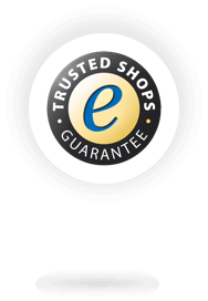 De Trustbadge zoals deze er op mobiele apparaten eruit ziet, met alleen het keurmerk